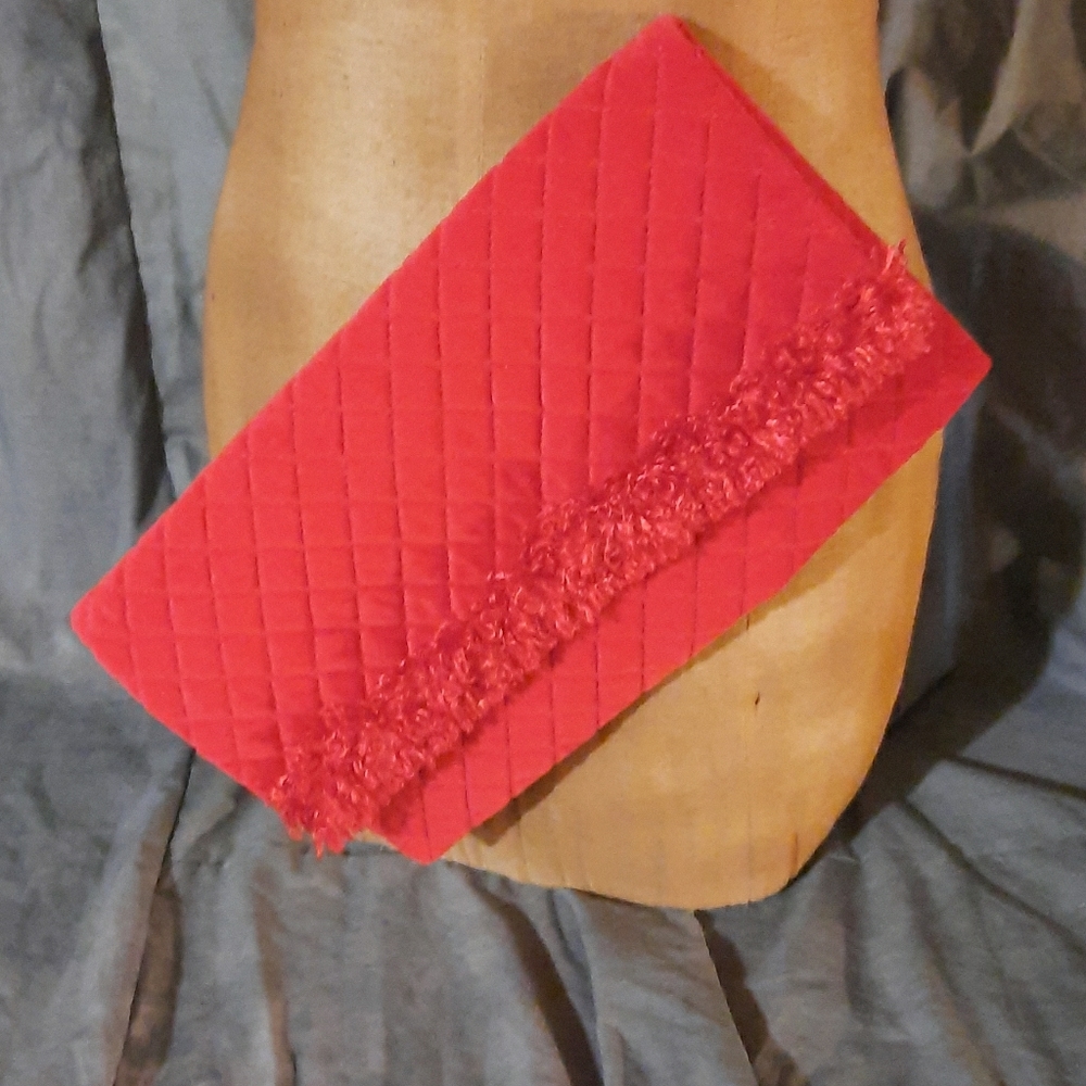 Christmas Clutch Purse bag hand carry Red